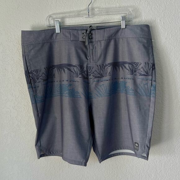 *NWOT Men’s Travis Mathew Treeline Boardshorts Heather Sleet – Sz 42 - Picture 5 of 9